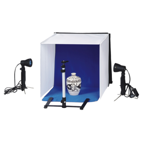 Linkstar Aufnahmebox Set PBK-50 50x50 Faltbar + 2x50W Lampen