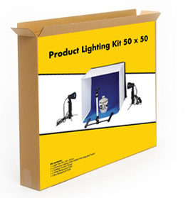 Linkstar Aufnahmebox Set PBK-50 50x50 Faltbar + 2x50W Lampen