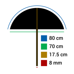 Falcon Eyes Umbrella UR-32SL Sunlight/Black 80 cm