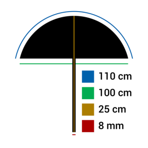 Falcon Eyes Umbrella Foldable R-210T Transparent White 110 cm
