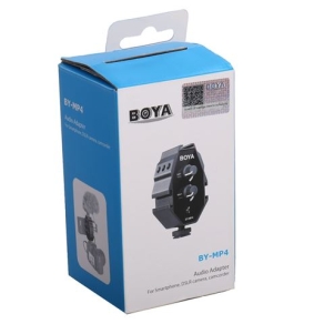 Boya Audio Adapter BY-MP4 for Smartphone, DSLR Cameras, Camcorders