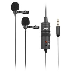 Dual Lavalier microphone for  Smartphone, DSLR,...