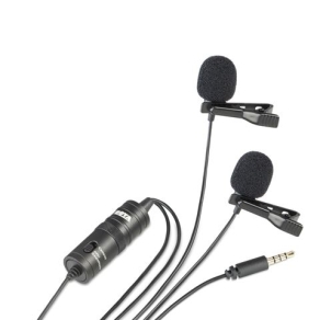 Boya Dual Lavalier Mikrofon BY-M1DM für  Smartphone, DSLR, Camcorders, PC