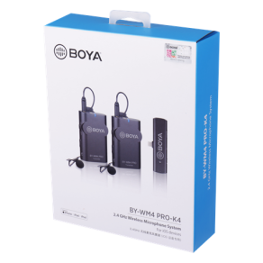 Boya 2.4 Ghz Dual Lavalier-Mikrofon Drahtlos BY-WM4 Pro-K4 für iOS