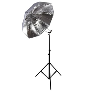Falcon Eyes Umbrella Set Silver/White 152 cm incl. tripod...